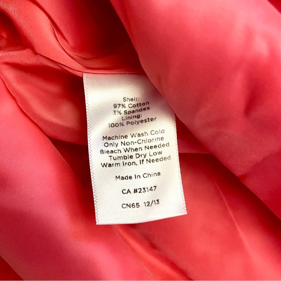 Talbots Skirt 16 Pink / White Lined 1/4 zip reverse - Picture 6 of 6